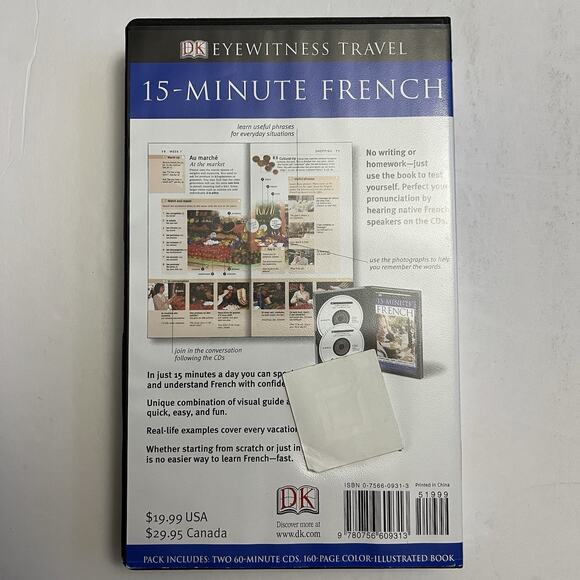 15 Minute French Eyewitness Travel Complete Course Caroline Lemoine Book And CDs - Picture 7 of 8